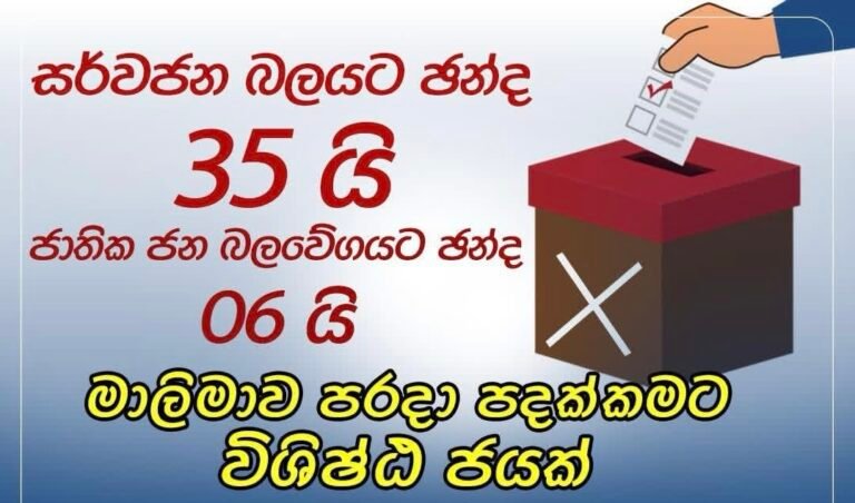 සර්වජන බලයට ජන්ද 35ක ජයක් …